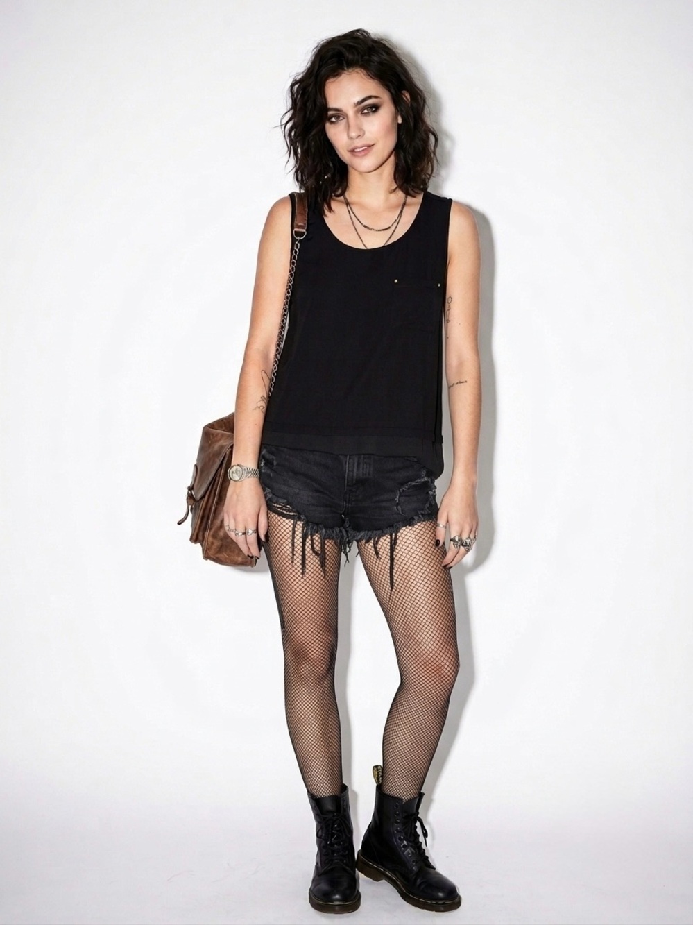 Calvin Klein Black Sleeveless Tank Top Hem Detail Size L